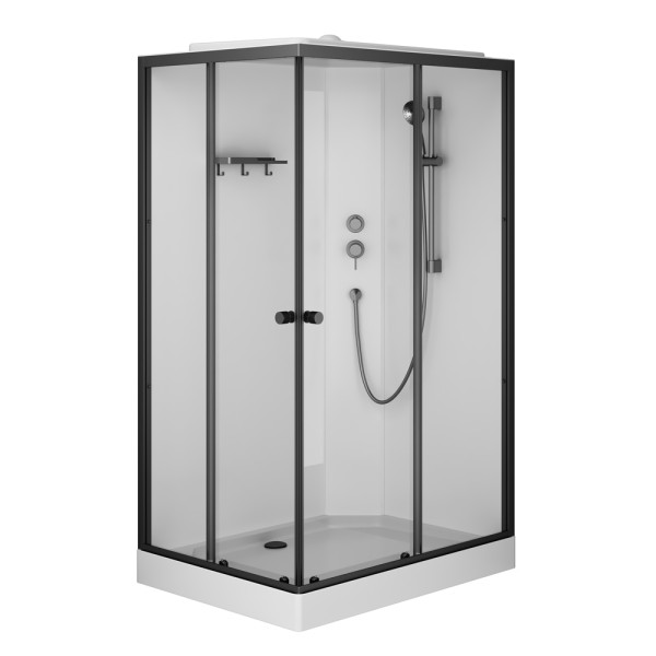 Кабина душевая прямоугольная AM.PM X-Joy 120x90 стекло прозрачное, профиль черный матовый (W94C-403-12090BT) Кабина душевая прямоугольная AM.PM X-Joy 120x90 стекло прозрачное, профиль черный матовый (W94C-403-12090BT)