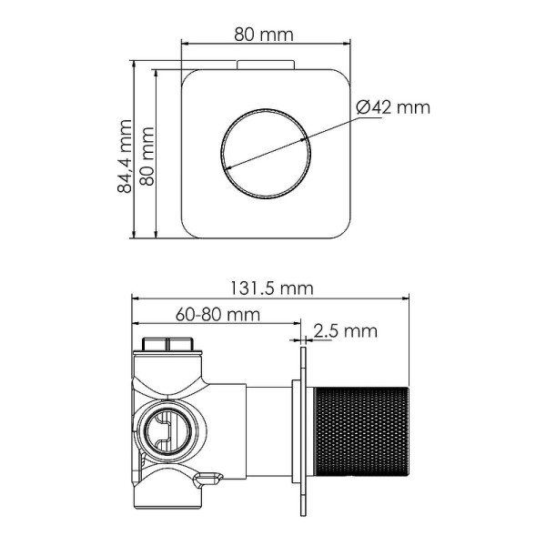 Переключатель на 2 выхода WasserKRAFT хром (A296)