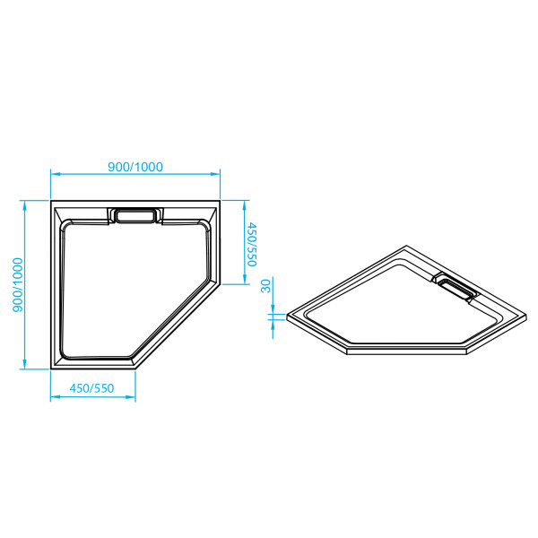 Душевой поддон RGW STA-61Co 90x90 серый (16330599-10)
