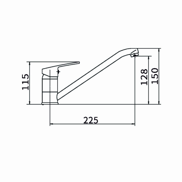 Смеситель для кухни Fashun хром (A4214-B)