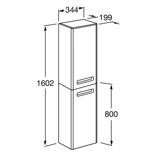 Пенал напольный Roca The Gap Original 344x199x1602 терракота (Z.RU93.0.784.3)