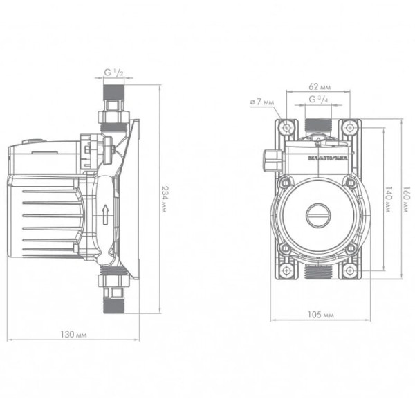 Насосная станция Джилекс Комфорт Про 25/9 (пластик) (4005)