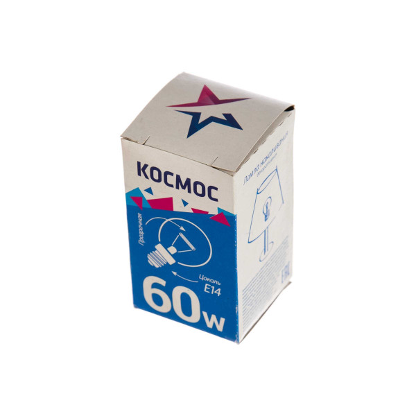 Лампа накаливания Космос ШР 60вт Е14 230В (LKsmSSpCL60E14v2) Лампа накаливания Космос ШР 60вт Е14 230В (LKsmSSpCL60E14v2)