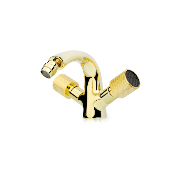 Смеситель для биде Boheme Royal Cristal золотой (296-Royal/CRST black)