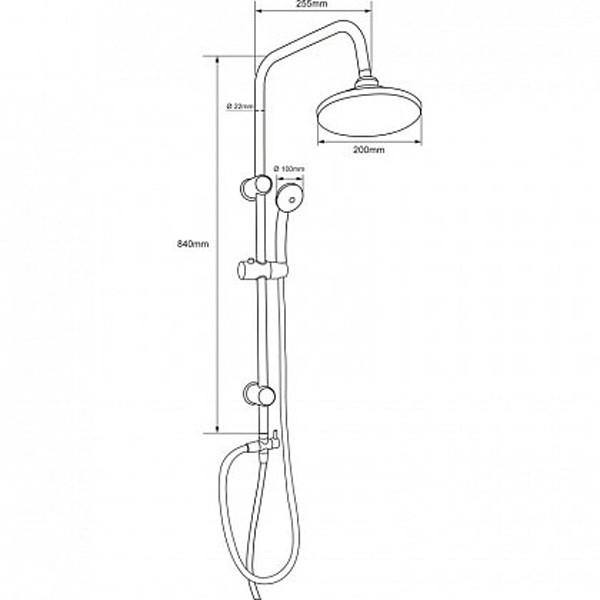 Душевая гарнитура Aquanet Passion R (AF300-70-R-B)