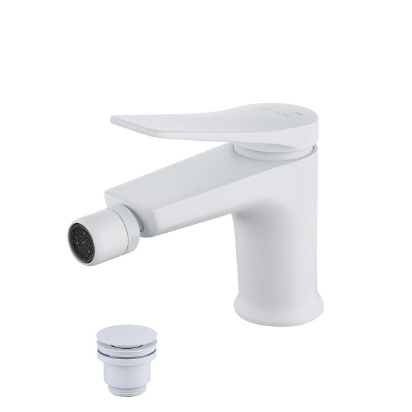 Смеситель для биде Lemark Bronx белый матовый (LM3708MW)