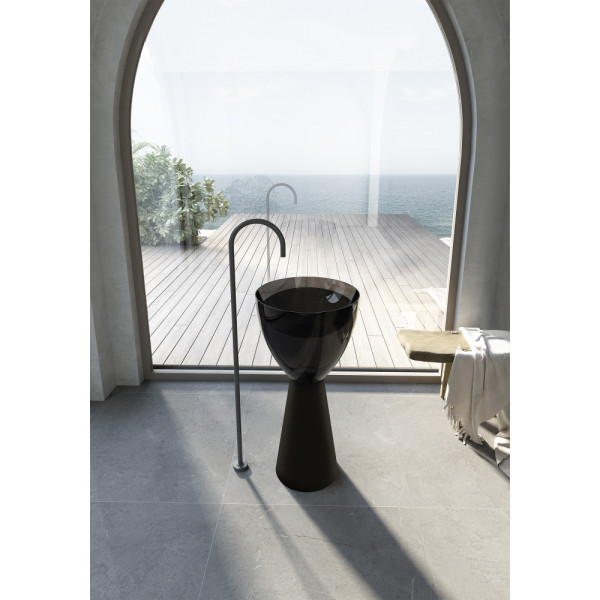 Раковина напольная Abber Kristall 450x450 черный/черный матовый (AT2703Onyx-Black) Раковина напольная Abber Kristall 450x450 черный/черный матовый (AT2703Onyx-Black)