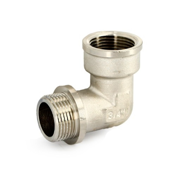 Угольник 3/4" ВН с упором Uni-Fitt (никель) 612N3301