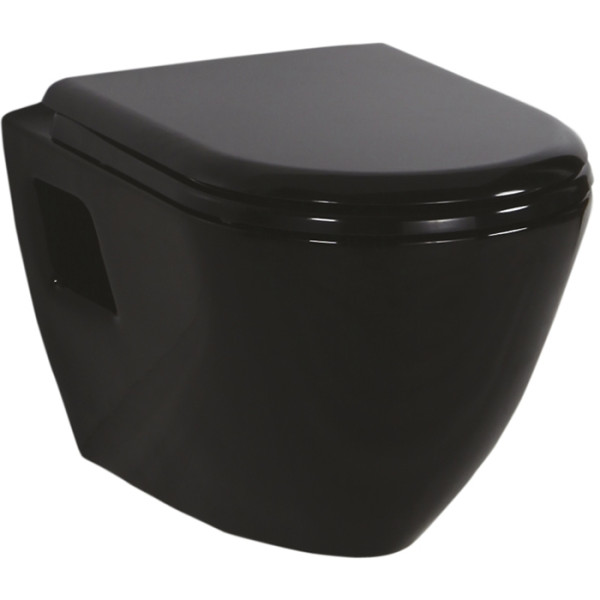 Унитаз подвесной Creavit 35,5x50,2x34,5 черный (TP32,5-11SI00E-0000)