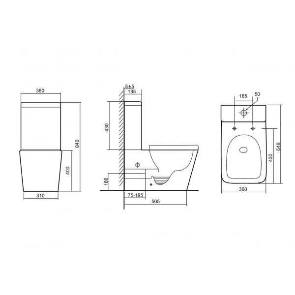 Унитаз-компакт Triton Corso 380*640*840 (белый, с сиденьем микролифт)