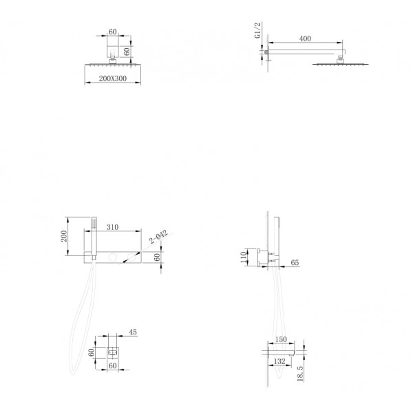 Душевая система Abber Rund с изливом сатин (AF8717SP)
