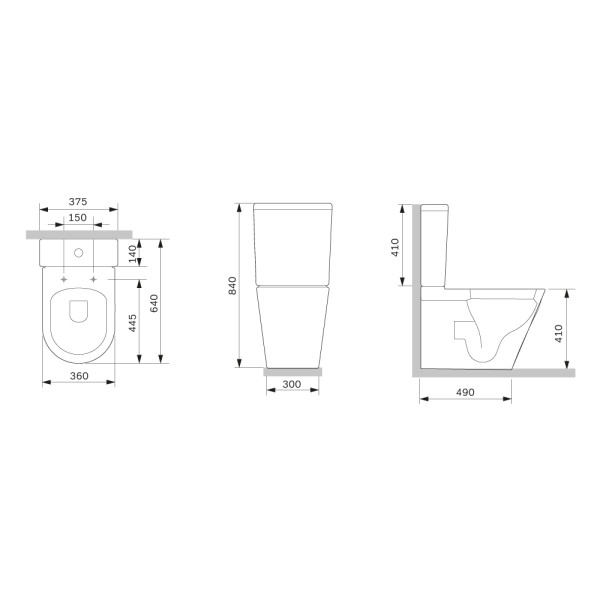 Унитаз-компакт AM.PM Func безободковый с сиденьем микролифт (C8F8600SC) Унитаз-компакт AM.PM Func безободковый с сиденьем микролифт (C8F8600SC)