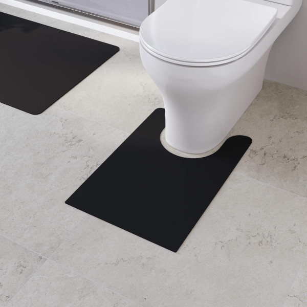 Коврик для ванной RGW 90x60+60x40 черный (6241011-104)