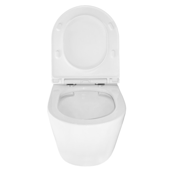 Инсталляция для подвесного унитаза Azario Forte+подвесной унитаз Azario UNO +клавиша Azario Forte, хром глянцевый (AZ-100-100F+AZ-2380+AZ-100-020F)