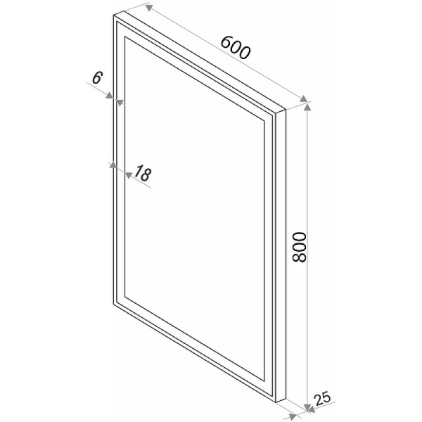 Зеркало Континент Strong 600x800 (ЗЛП625)