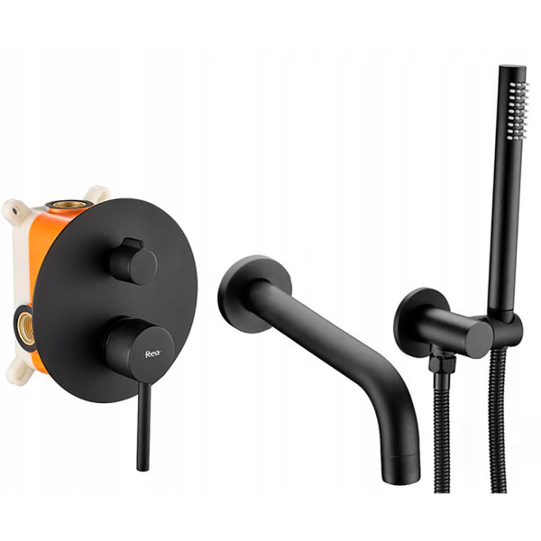 Душевая система для ванны REA Lungo + Box Black mat (REA-P6300) Душевая система для ванны REA Lungo + Box Black mat (REA-P6300)
