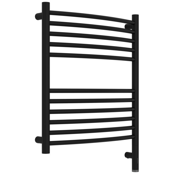 Полотенцесушитель электрический Сунержа Богема 3.1 выгнутая 600x500 провод справа матовый чёрный (31-6003-6050)