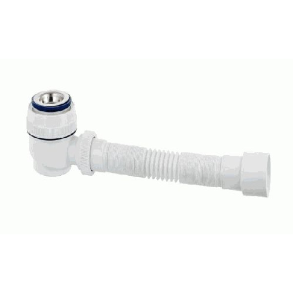 Сифон для душевого поддона VIR 1 1/2"х40 мм с нерж. чашкой и гофрой 40/50 L=700 мм ВИР ПЛАСТ (30986862)