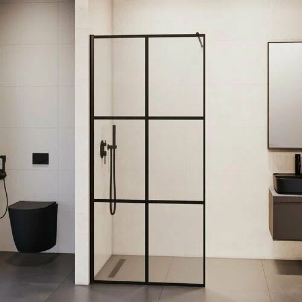 Душевое ограждение RGW WA-011-B 68x200 стекло прозрачное, профиль черный (35101160-84)