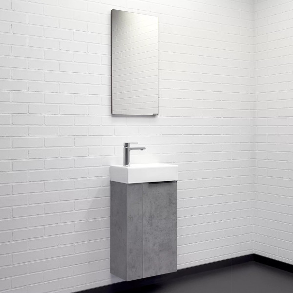 Тумба подвесная с раковиной Comforty Асти 400x220x700 дуб светлый (00-00013669)