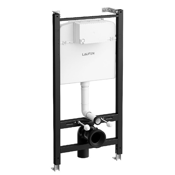 Инсталляция для подвесного унитаза Laufen PRO чаша унитаза Rimless с сиденьем микролифт и белой клавишей смыва (Z.RU93.0.761.6)