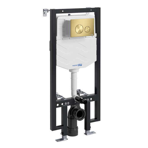 Инсталляция для унитаза WasserKRAFT Vils с клавишей смыва золото матовое (56TLT.010.ME.MG02)