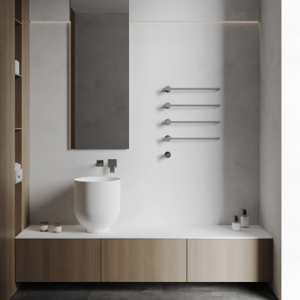 Полотенцесушитель электрический Abber Charme 520x645 хром (AH4004) Полотенцесушитель электрический Abber Charme 520x645 хром (AH4004)