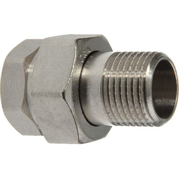 Сгон прямой 1/2" ВН TeRma (никель) (06291) Сгон прямой 1/2" ВН TeRma (никель) (06291)