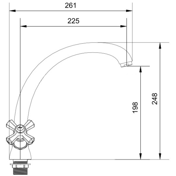 Смеситель для кухни Ledeme (L5990)