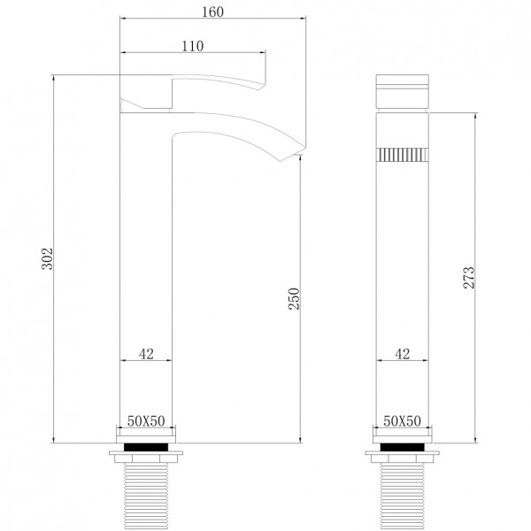 Смеситель для раковины Abber Wasserfall Золотой (AF8611G)