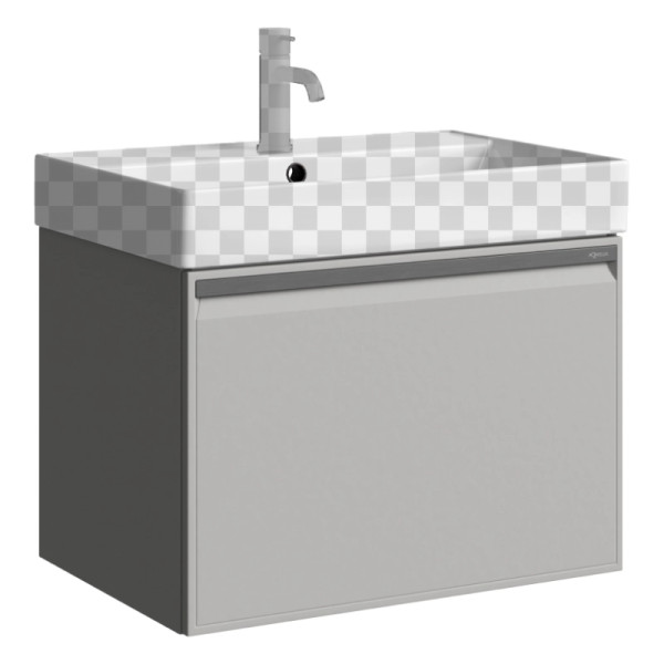 Тумба подвесная Aqwella Pure 640x443x464 туманный серый (PUR0165ST)
