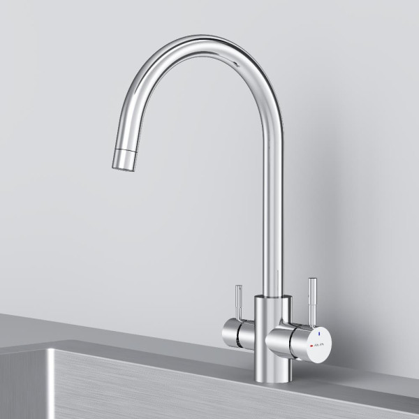 Смеситель для кухни AM.PM X-Joy S с С-изливом с каналом для питьевой воды хром (F85B07700) Смеситель для кухни AM.PM X-Joy S с С-изливом с каналом для питьевой воды хром (F85B07700)