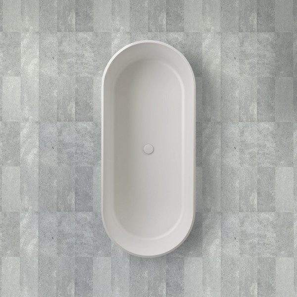 Ванна из искусственного камня Abber Stein 170x75 белая матовая (AS9607)