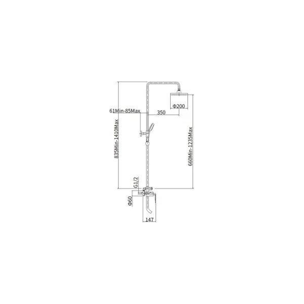Душевая система Fashun хром (A2461) Душевая система Fashun хром (A2461)