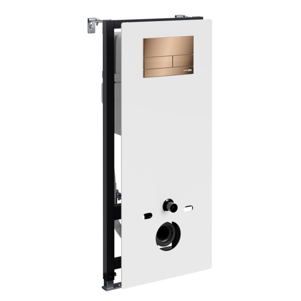 Инсталляция для унитаза WasserKRAFT Abens с клавишей смыва золото розовое (20TLT.010.ME.WH.RG04)