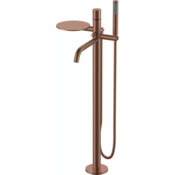Смеситель напольный Boheme Stick бронзовый с душевым комплектом (129-BRB)