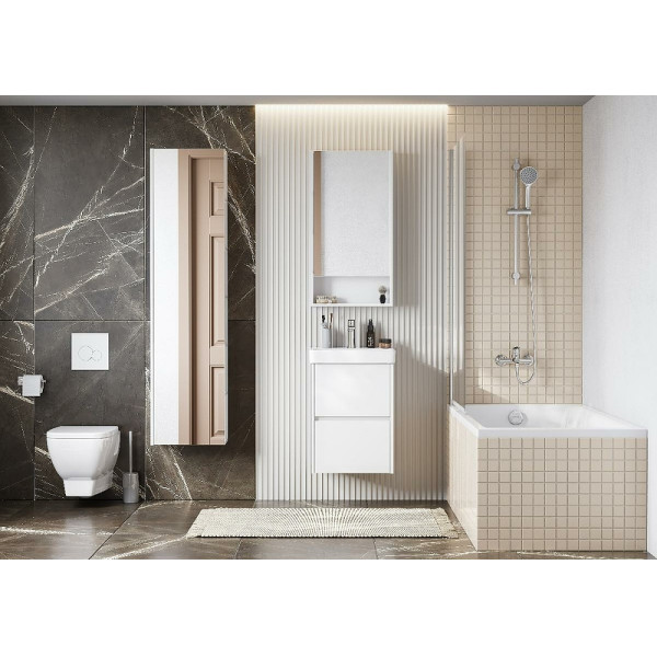 Шкаф зеркальный Aquaton Сканди 45 Белый (1A252002SD010)