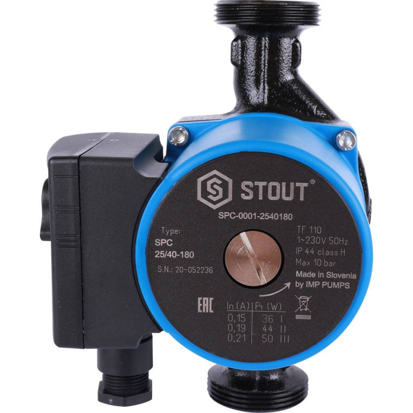 Насос циркуляционный Stout 25/40-180 (SPC-0010-2540180)