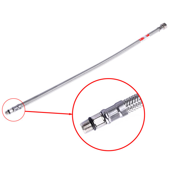 Подводка гибкая для смесителя Tucai 1000 мм. 1/2"-M10*1" L17 в полимерной ACB (антикоррозийной) оплетке (аналог 204612) (203498)