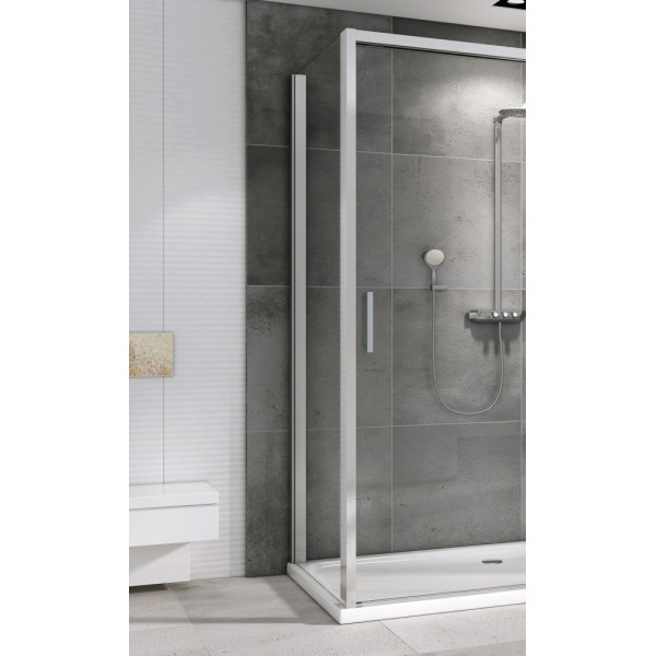 Душевое ограждение Abber Komfort 90x200 стекло прозрачное, профиль черный (S92) Душевое ограждение Abber Komfort 90x200 стекло прозрачное, профиль черный (S92)