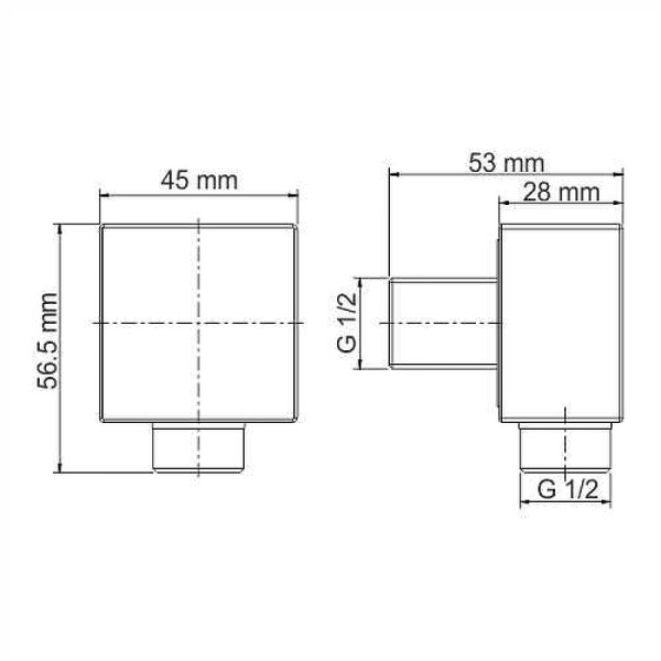 Подключение для шланга WasserKRAFT черный (A221)