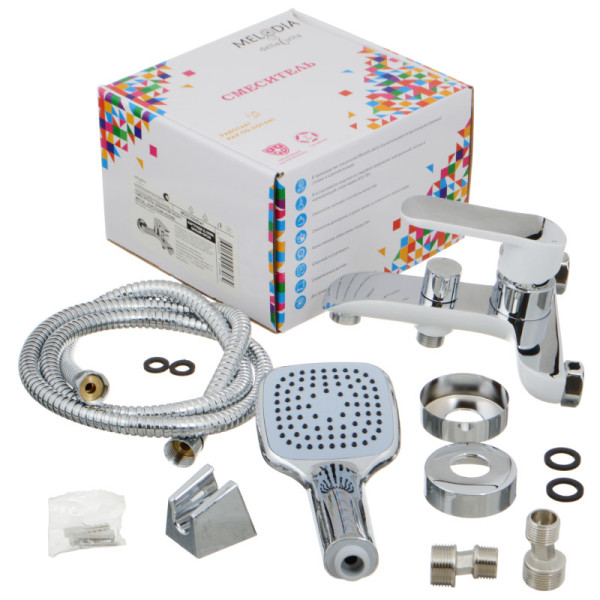 Смеситель для ванны и душа Melodia della vita Heavy Metal белый (MDV35640wt) Смеситель для ванны и душа Melodia della vita Heavy Metal белый (MDV35640wt)