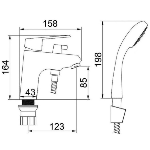Смеситель для раковины Dlin хром (D131362) Смеситель для раковины Dlin хром (D131362)