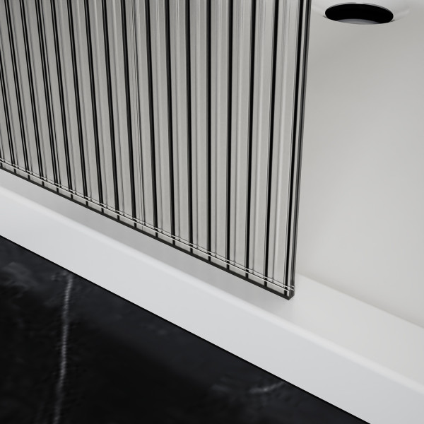 Душевое ограждение Azario Walk-In 110x195 стекло рифленое, профиль черный матовый (AZ-251-110-MB-CRF)