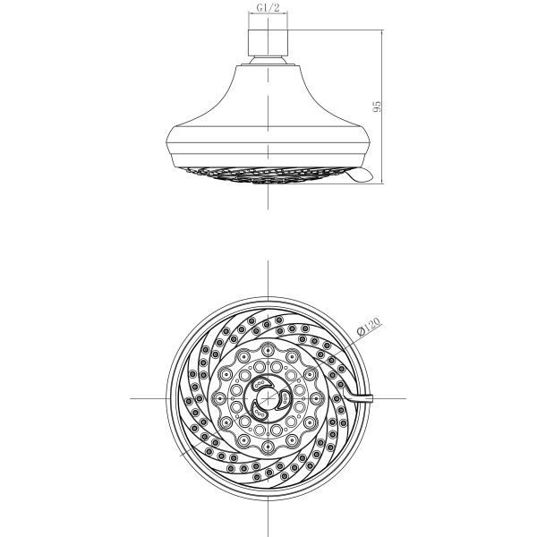Лейка Lemark для верхнего душа 7-функциональная (LM8042C)