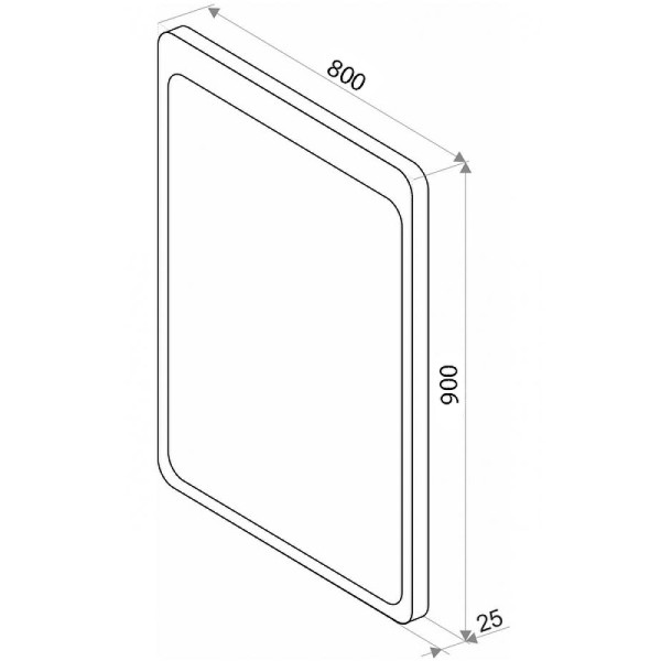 Зеркало Континент Lacio Led 800х900 (ЗЛП756)