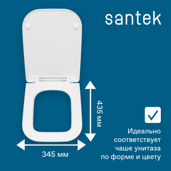 Сиденье для унитаза Santek Лайн с микролифтом белое (1WH501622)