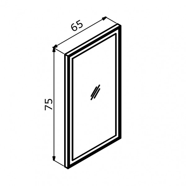 Зеркало с подсветкой Orka Lisbon 650x750 черный матовый (4000118)