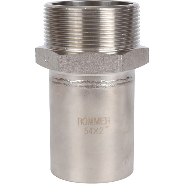 Вставка резьбовая 54х2"Н Rommer из нержавеющей стали (пресс) (RSS-0024-000542) Вставка резьбовая 54х2"Н Rommer из нержавеющей стали (пресс) (RSS-0024-000542)