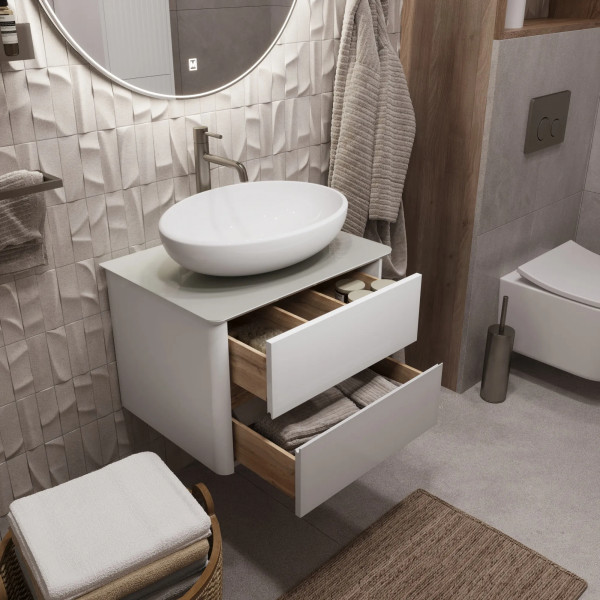 Тумба подвесная 1Marka Monro 600x450x420 белый (Ц0000036663)